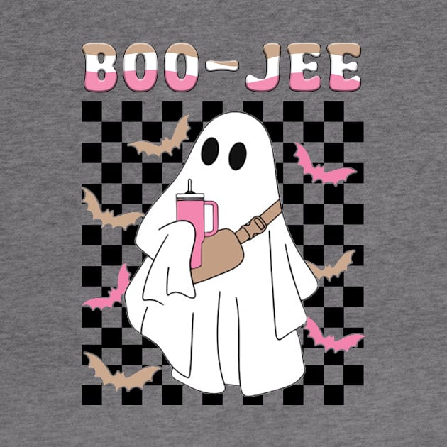 Spooky Season Cute Ghost Halloween Costume Boujee Boo-Jee by JennyArtist